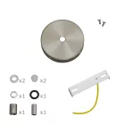 Set Mini metal cylindrical rosette with 1 central and 2 side holes
