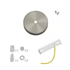 Set Mini metal cylindrical rosette with 1 central and 2 side holes