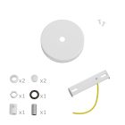 Set Mini metal cylindrical rosette with 1 central and 2 side holes