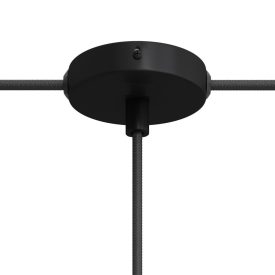   Set Mini metal cylindrical rosette with 1 central and 2 side holes