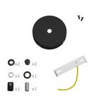 Set Mini metal cylindrical rosette with 1 central and 2 side holes