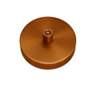 Mini cylindrical metal ceiling rosette set with 1 central hole