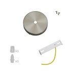 Mini metal cylindrical rosette set with switch