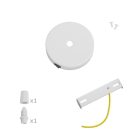 Mini metal cylindrical rosette set with switch