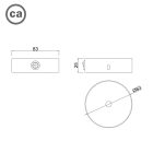 Mini metal cylindrical rosette set with switch