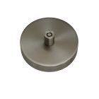 Mini cylindrical metal ceiling rosette set with 1 central hole