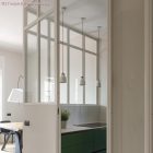 Mini cylindrical metal ceiling rosette set with 1 central hole