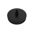 Mini cylindrical metal ceiling rosette set with 1 central hole