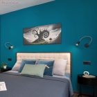 Mini cylindrical metal ceiling rosette set with 1 central hole