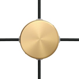   Mini cylindrical metal ceiling rose set with 4 side holes (connection box)
