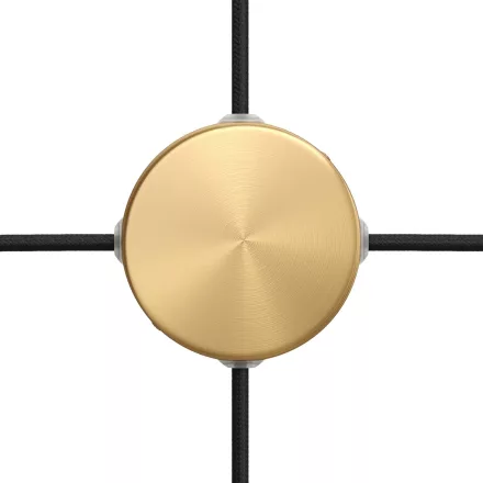 Mini cylindrical metal ceiling rose set with 4 side holes (connection box)