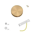 Mini cylindrical metal ceiling rose set with 4 side holes (connection box)