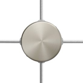   Mini cylindrical metal ceiling rose set with 4 side holes (connection box)