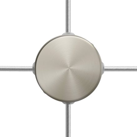 Mini cylindrical metal ceiling rose set with 4 side holes (connection box)