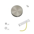 Mini cylindrical metal ceiling rose set with 4 side holes (connection box)