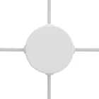 Mini cylindrical metal ceiling rose set with 4 side holes (connection box)