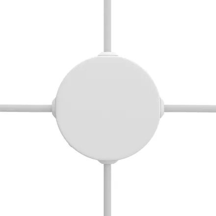 Mini cylindrical metal ceiling rose set with 4 side holes (connection box)