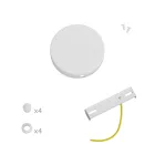 Mini cylindrical metal ceiling rose set with 4 side holes (connection box)