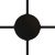  Mini Cylindrical Metal 4-Sided Hole Ceiling Rose Kit (Junction Box)