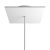 Square rosette – one hole and four side holes, ceiling rosette set, 200 mm