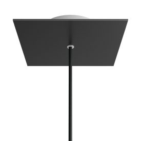   Square rosette – one hole and four side holes, ceiling rosette set, 200 mm