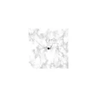 Square rosette – one hole and four side holes, ceiling rosette set, 200 mm