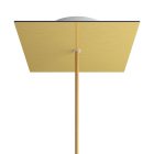 Square rosette – one hole and four side holes, ceiling rosette set, 200 mm