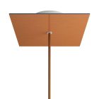 Square rosette – one hole and four side holes, ceiling rosette set, 200 mm