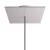 Square rosette – one hole and four side holes, ceiling rosette set, 200 mm