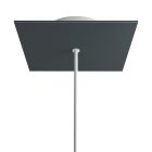 Square rosette – one hole and four side holes, ceiling rosette set, 200 mm