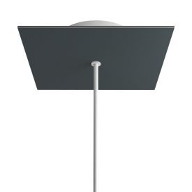   Square rosette – one hole and four side holes, ceiling rosette set, 200 mm