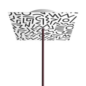    Square Rose-One ceiling rose set with 1 hole and 4 side holes, 200 mm - PROMO