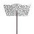  Square Rose-One ceiling rose set with 1 hole and 4 side holes, 200 mm - PROMO