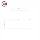  Square Rose-One ceiling rose set with 1 hole and 4 side holes, 200 mm - PROMO