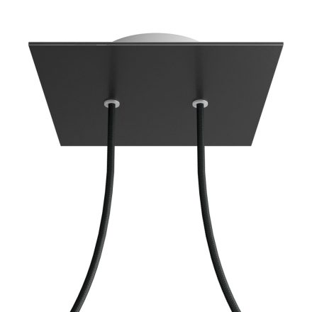 Square ceiling rose – a ceiling rose set with two holes and four side holes, 200 mm