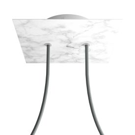   Square ceiling rose – a ceiling rose set with two holes and four side holes, 200 mm