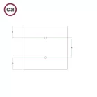 Square ceiling rose – a ceiling rose set with two holes and four side holes, 200 mm