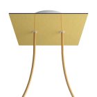 Square ceiling rose – a ceiling rose set with two holes and four side holes, 200 mm