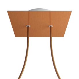   Square ceiling rose – a ceiling rose set with two holes and four side holes, 200 mm