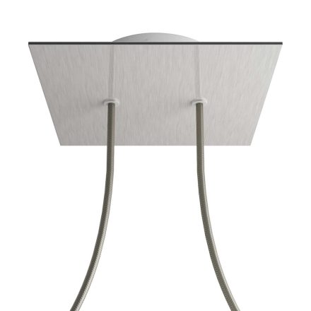 Square ceiling rose – a ceiling rose set with two holes and four side holes, 200 mm