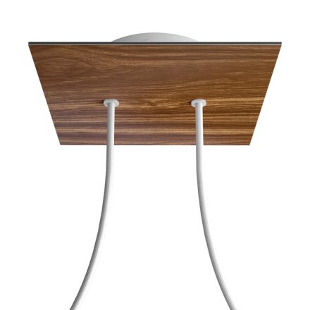 Square ceiling rose – a ceiling rose set with two holes and four side holes, 200 mm