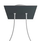 Square ceiling rose – a ceiling rose set with two holes and four side holes, 200 mm