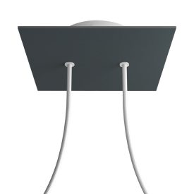   Square ceiling rose – a ceiling rose set with two holes and four side holes, 200 mm