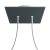 Square ceiling rose – a ceiling rose set with two holes and four side holes, 200 mm