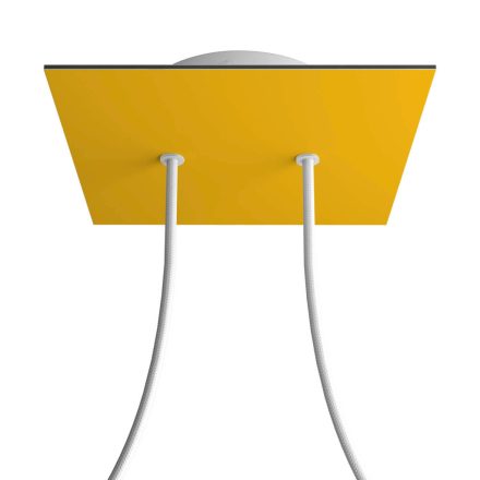 Square ceiling rose – a ceiling rose set with two holes and four side holes, 200 mm