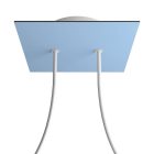 Square ceiling rose – a ceiling rose set with two holes and four side holes, 200 mm