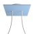 Square ceiling rose – a ceiling rose set with two holes and four side holes, 200 mm