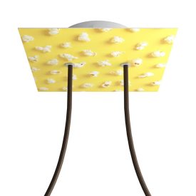    Square Rose-One 2-hole and 4-side hole ceiling rose set, 200 mm - PROMO