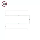  Square Rose-One 2-hole and 4-side hole ceiling rose set, 200 mm - PROMO