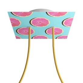    Square Rose-One 2-hole and 4-side hole ceiling rose set, 200 mm - PROMO